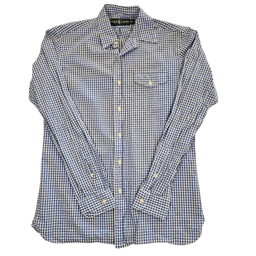Ralph Lauren Men's Navy Checkered Shirt